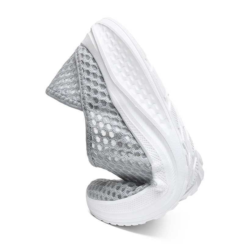 Sneakers Men Mesh Breathable Casual Men Shoes Unisex Light Soft Thick Sole Hole Couple Shoes Athletic Sneakers Wen Shoes 36-48 Y250707