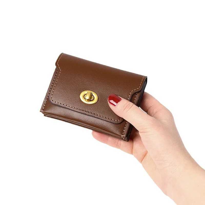 New Wen Wallets Fi Short Hasp Pu Leather Purses For Wen Portable Mtifunctial Mey Bag Small Coin Card Holders Y250707