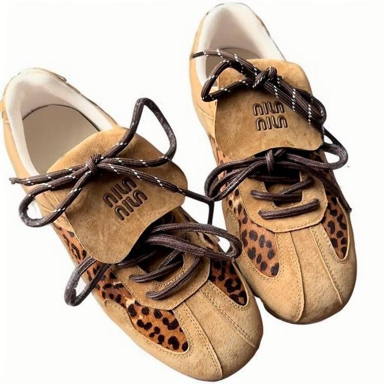 sneakers Sports casual shoes leisure board shoes leopard print German training shoes women Forrest Gump shoes versatile autumn American retro style