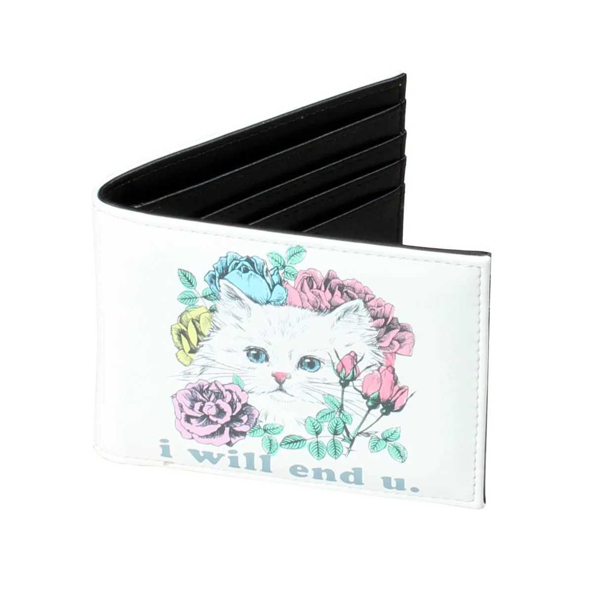 Kaii Cartoon Pattern Wallet Bifold Cluh Coin Purse Slim Holder Y250707