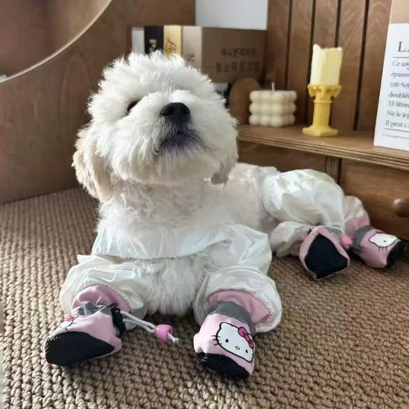 Owen Dog walking outside dust-proof, dirt-proof and insect-proof four-legged pants for small dogs in spring and summer, Teddy, Bichon, Maltese