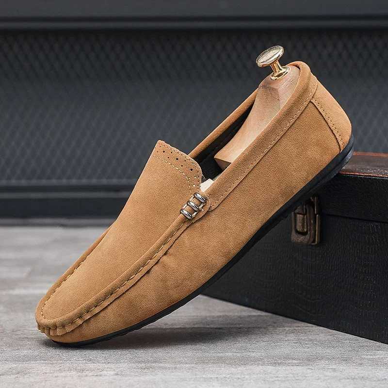Classic LATV New Mens Lazy Shoes Driving Flat Bott Casual Foreign Trade Single Shoes Mens Rubber Y250707