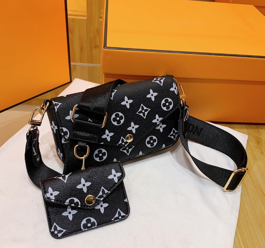 2025 Designer Shoulder Bags Set Top Luxury Designer Wallet Shoulder Bag Women Classic Flower Pochette Bag Leather Clutch Tote Messenger bags