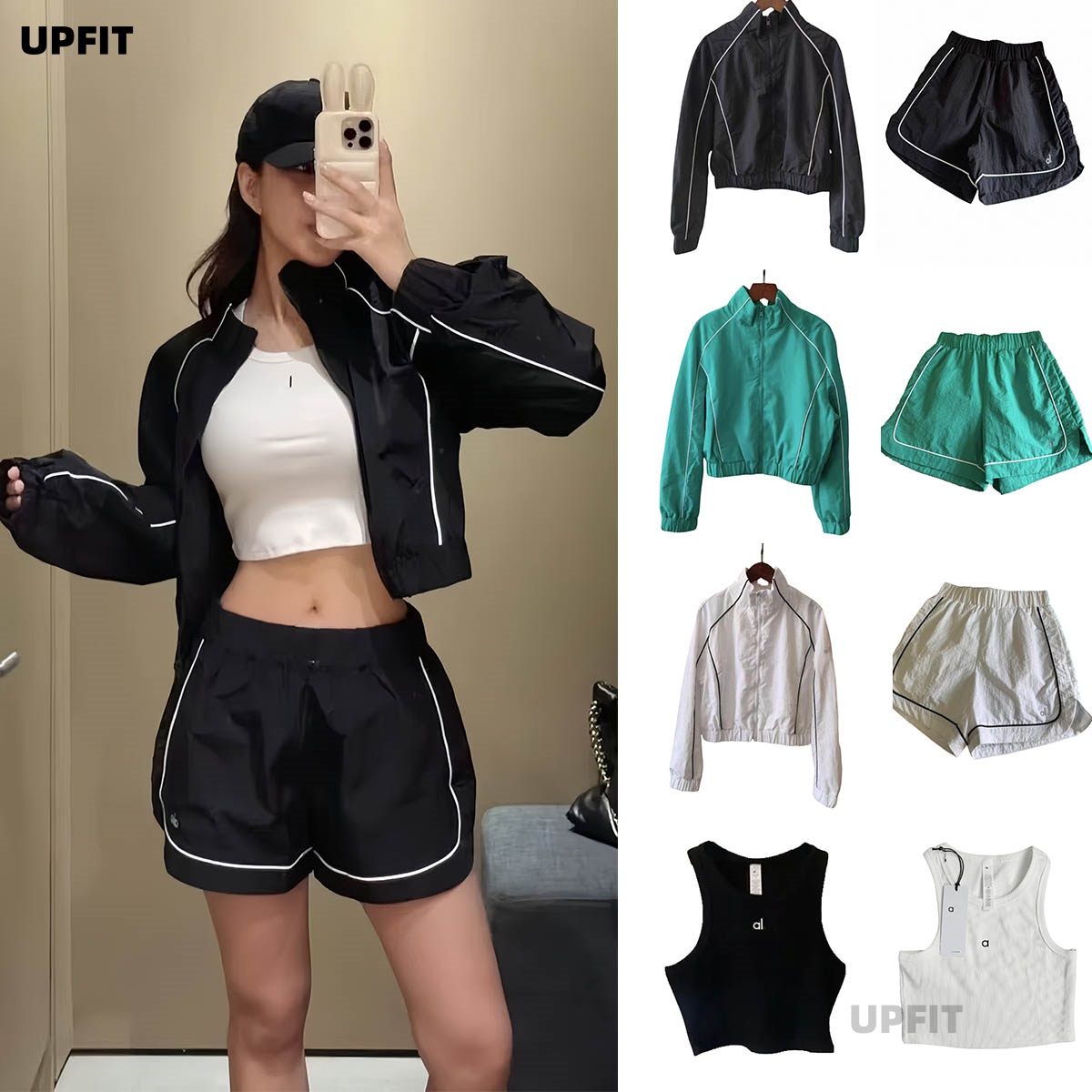 2025 Yoga Sets Gym Clothing Women Jacket, Gym Clothing Shorts Set Sports Shorts vest Jacket Sets Workout Sets hat High Quality Jacket Women Clothes