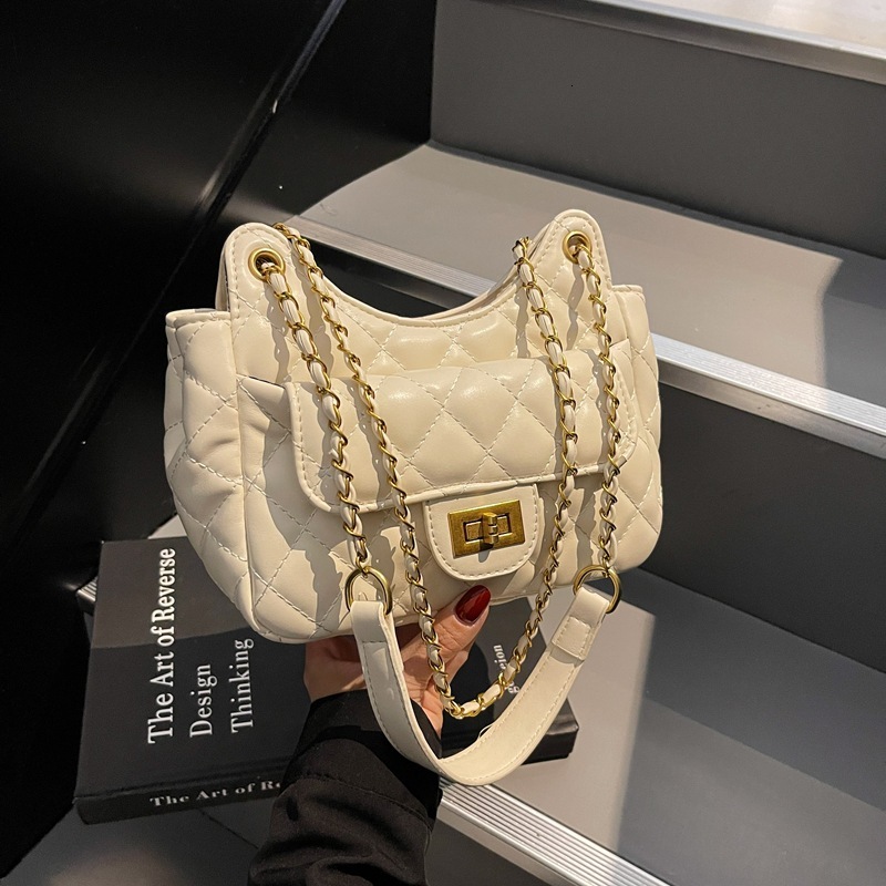 Free Shipping Designer Chanel Style Quilted Chain Bag For Women 2025 Spring Summer New Trendy Versatile High-end Shoulder Crossbody Bag Luxury Shoppin