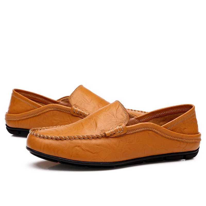 Men Loafers 2020 New Leather Shoes Men Casual Shoes Breathable Sneakers Men Driving Shoes Cfort Flats Plus Size 46 Y250707