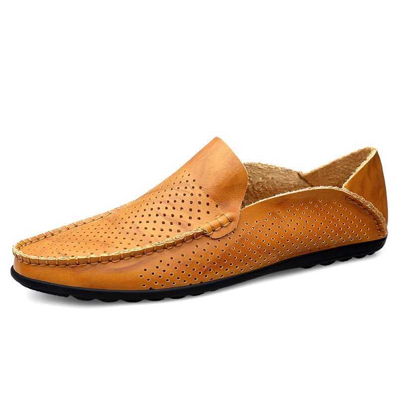 Spring Men Shoes Casual Breathable Soft Mens Loafers Light Genuine Leather Shoes Flats Fion Driving Shoes Zapatillas Hbre Y250707