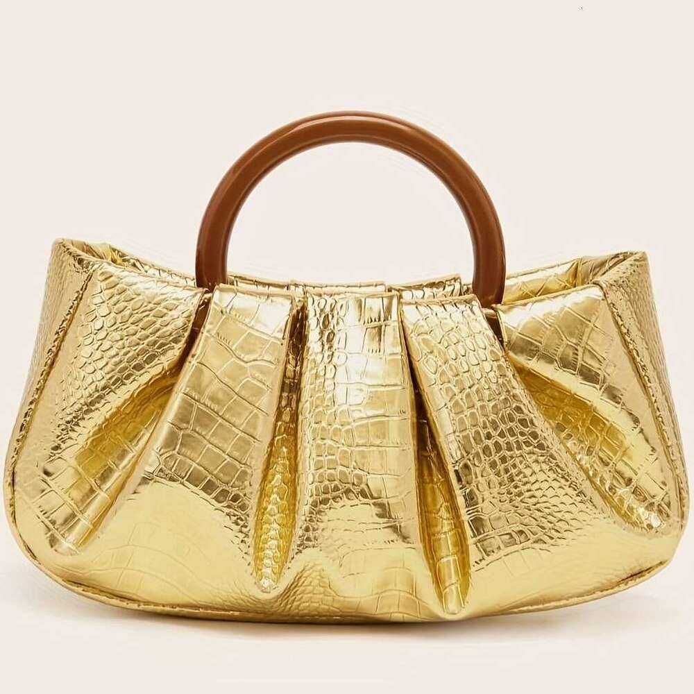 Wrinkled Cloud Bag 2025 New Banquet Bag Resin Large Circular Handbag Fashion Style Women's Bag