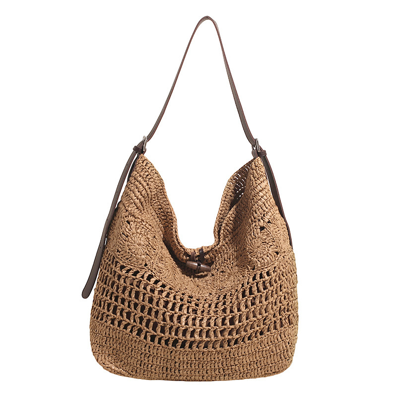 Free shipping designer Handmade Crochet Tote Bag for Women Large Capacity Summer Lazy Style Beach Bag Handbag Shoulder Bag Ins Crossbody Bag