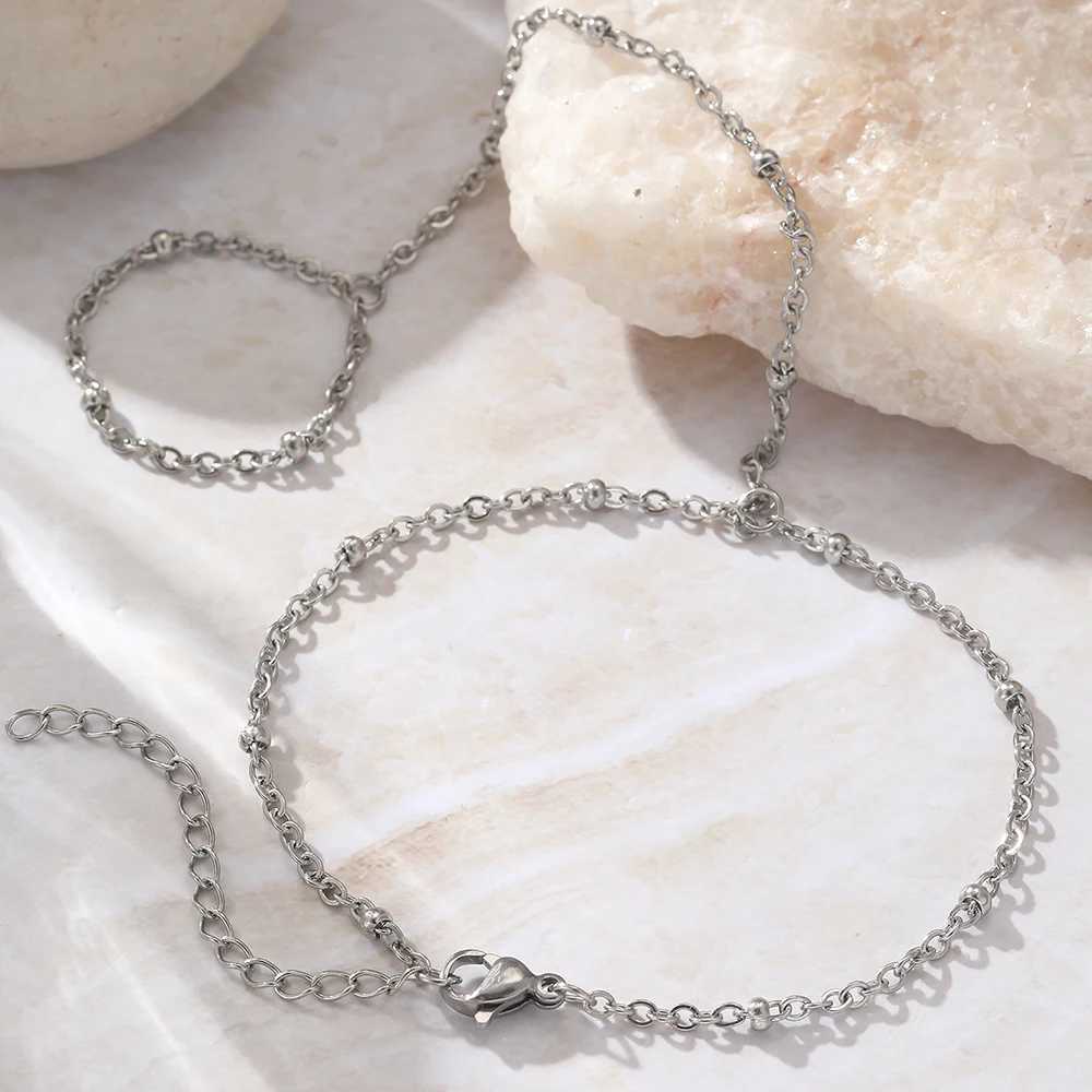 Stainless Steel Bracelets Personality Design Beaded Finger Chain Minimalist Bracelet for Women Jewelry Best Friend Gifts New XJ250707
