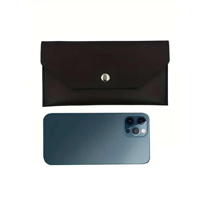 PU Leather C Envelope Wallet Reusable C Envelope Wallet for Mey Distributi Minimalist Solid Color Lg Wallet Y250707
