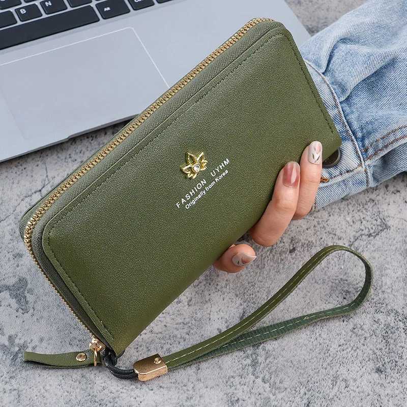 Mens LG Wallet Solid Color High End Simple Exquisite Unique Quality Zipper Wallet Off Phe Bag Large Capacity Wallet Y250707