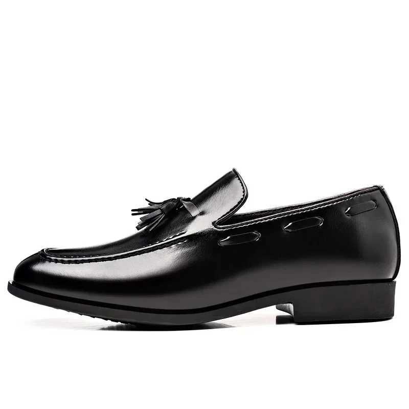 Summer Fion Casual Leather Shoes Men Large Size Business Formal Casual Shoes Wedding Lace Up Men Shoes Y250707