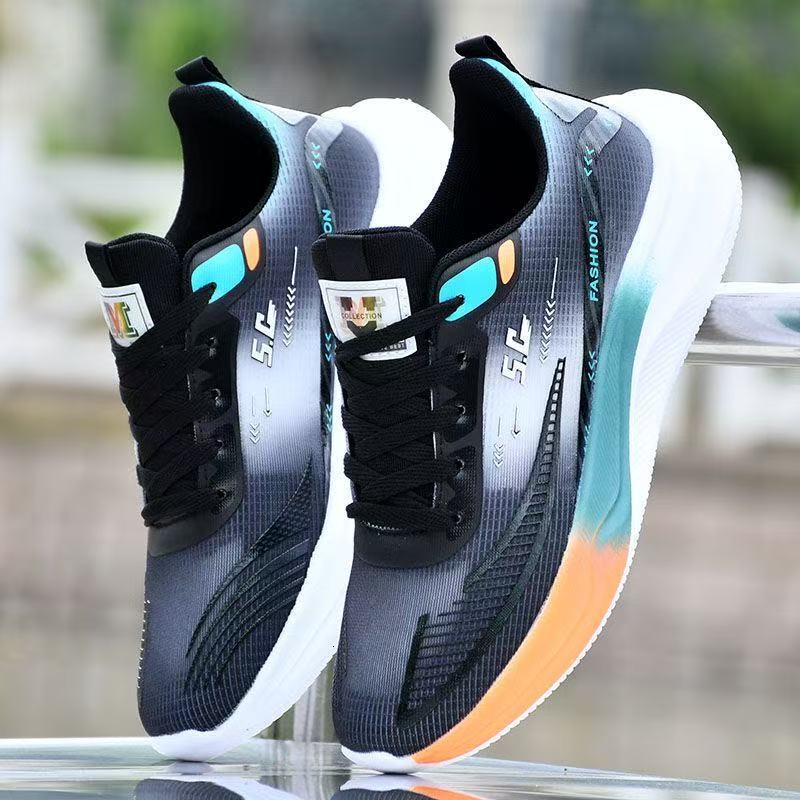 Plus Size Men's Spring New Couple Sneakers Fashion Versatile Breathable Dad Soft Sole Running Shoes