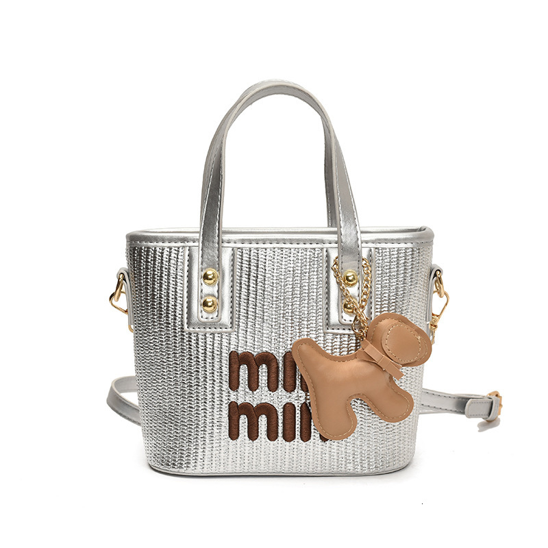 Free shipping designer Spring Fashion Color-Block Embroidered Letter Bucket Bag for Women Casual Commuting Versatile High-Quality Texture Crossbody Ba