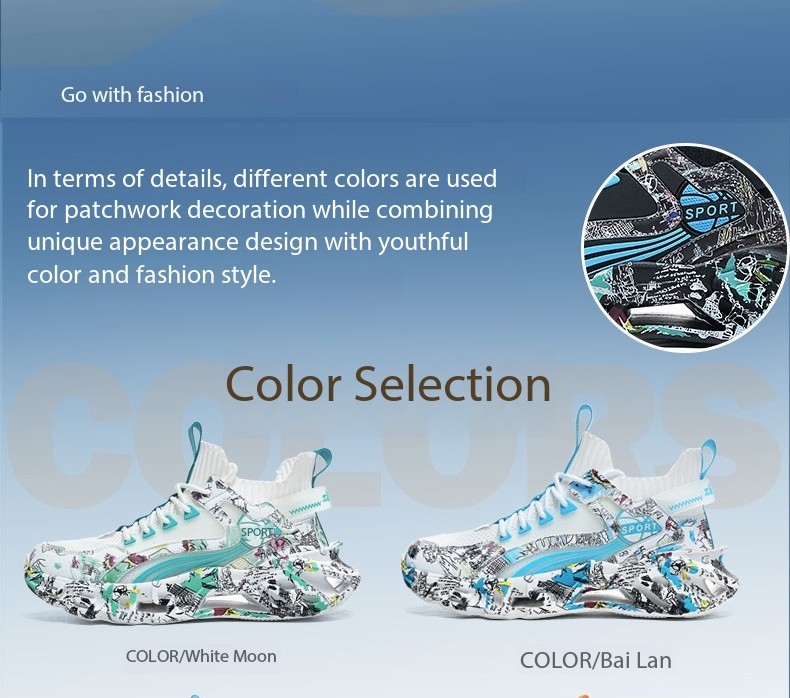 Designer Men's shoes summer breathable thin trendy brand versatile blade running shoes casual running mesh coconut sports trendy shoes