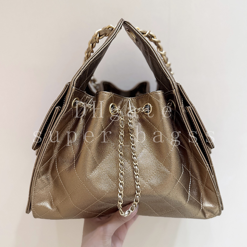 Mirror quality shoulder bag Hobo chain bag Luxury designer bag 30CM Hobo bag genuine leather handbag with box C283