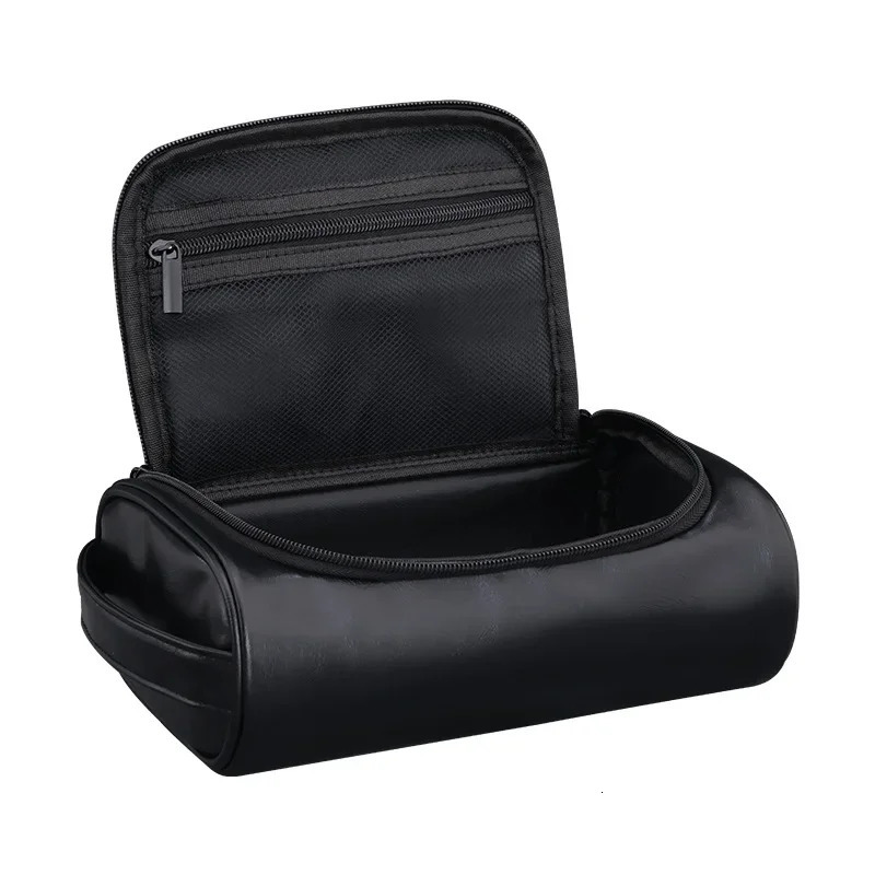 High Quality Travel Toiletry Bag For Women Men Retro PU Leather Cosmetic Bags Female Waterproof Travel Makeup Bag 250701