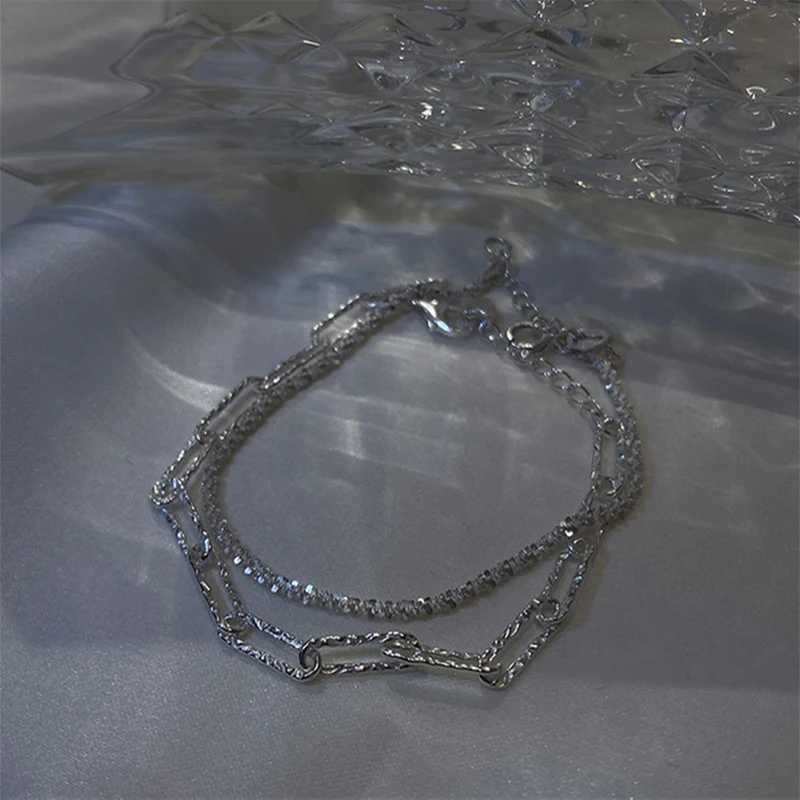 New Fashion Silver Color Gypsophila Adjustable Bracelet Bangle for Women Men Elegant Sparkling Fine Jewelry Wedding Party Gift XJ250707