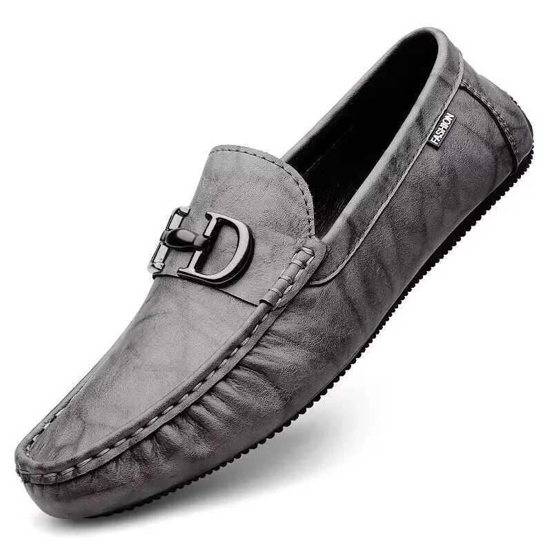 Mens Shoes Italian Leather Slip on Men Shoes Luxury Brand Loafers Fion Design Casual shoes Moccasin M Driving Dress Flat Y250707