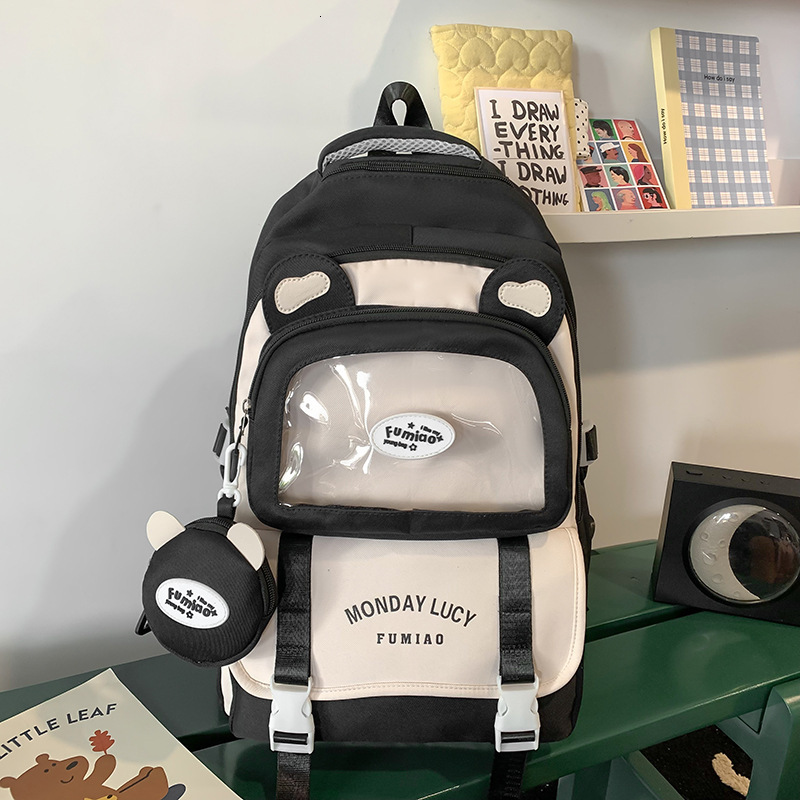 Free shipping designer High-Quality Backpack for Women Korean Style Ins College Versatile Middle and High School Student Large Capacity Backpack