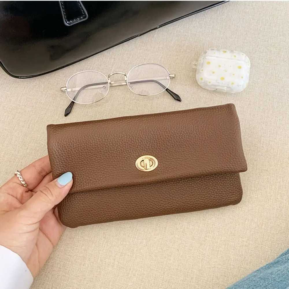 5 PU Leather LG Wallet Zipper Elegant Coin Purse Metal Buckle Multifunctional Clutch Bag Gift Y250707