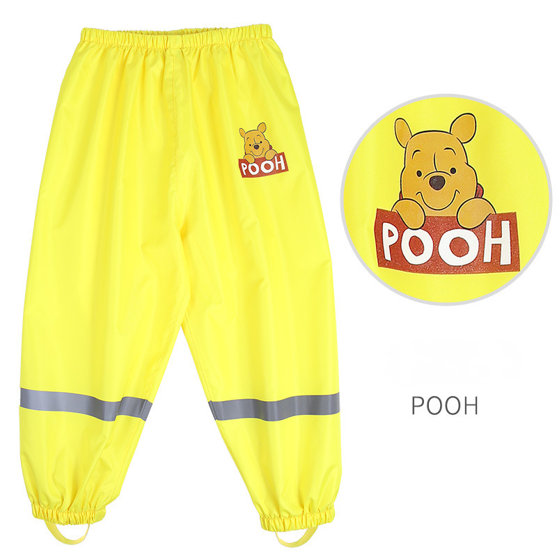 Disney unisex children's rain pants waterproof trousers Oxford cloth rain pants safety reflective strip design pants cartoon printed children