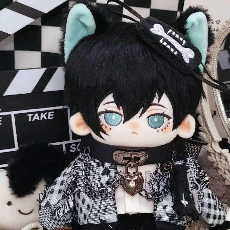 20CM BLUE LOCK Rin Itoshi Attribute Girl Stuffed Toys Student Plush Adorable Delicacy Furry Ears Xmas Gift Cotton Doll