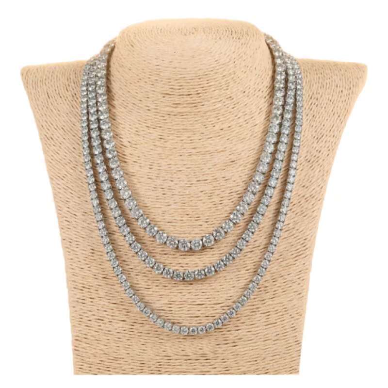 Hot-Selling Mens Punk Necklace Single-Row Moissanite vvs1 Diamondlac Fashionable Link Chain Hip-Hop Style Accessory