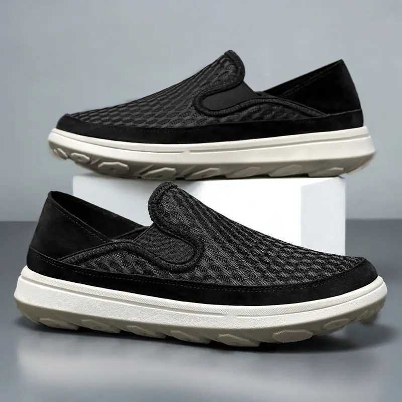 New Mens Breathable Sports Sneakers Cloth Shoes Spring Casual Slip-On Lightweight Cfortable Non-Slip Walking Shoes for Men Y250707