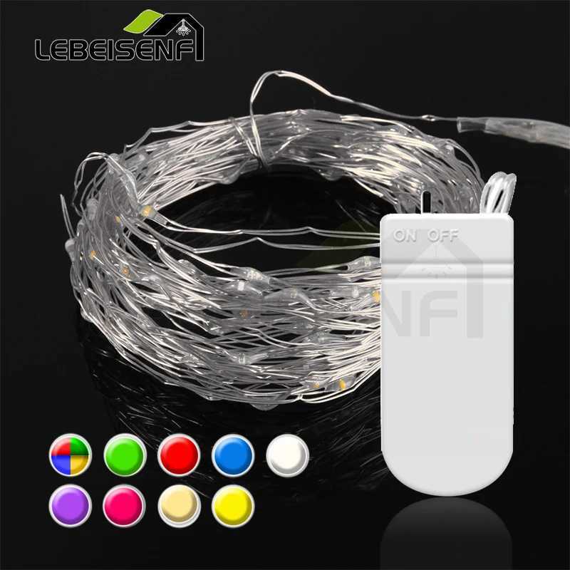 1M 2M 3M Fairy Light CR2032 Battery Powered LED Mini Christmas Light Copper Wire String Light For Wedding Xmas Garland Party W250701