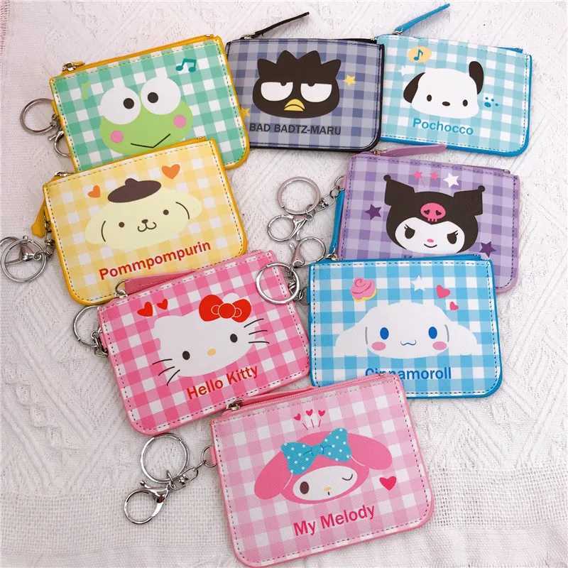 Coin Purses Cute Wallet Wen Leisure Zipper Melody Card Holder Kuri Coin Pouch Cartoon Printed Clutch Case Y250707