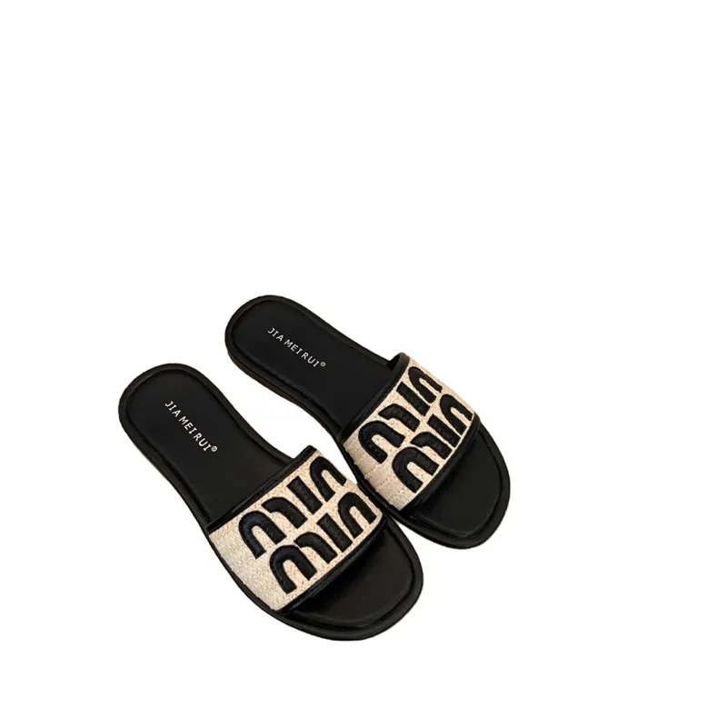 free shipping designer sandals 2025 New Low Heel sliders beach shoes Outdoor slippers for woman 35-40 dh1100029076