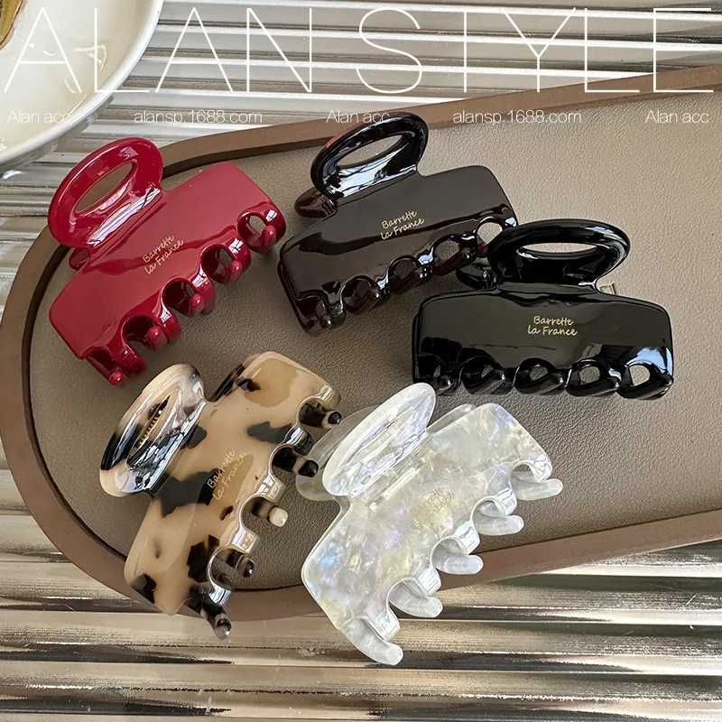 5.5cm Long Acetate Hair Crabs Red Hair Clips for Girls and Women Tie up Hair Accessories New korean Fashon Z250707