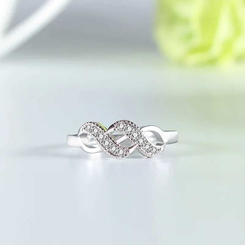 New Infinity Ring 925 Sterling Silver Eternity Ring Charms Best Friend Gift Endless Love Symbol Silver Rings for Women Jewelry XJ250707