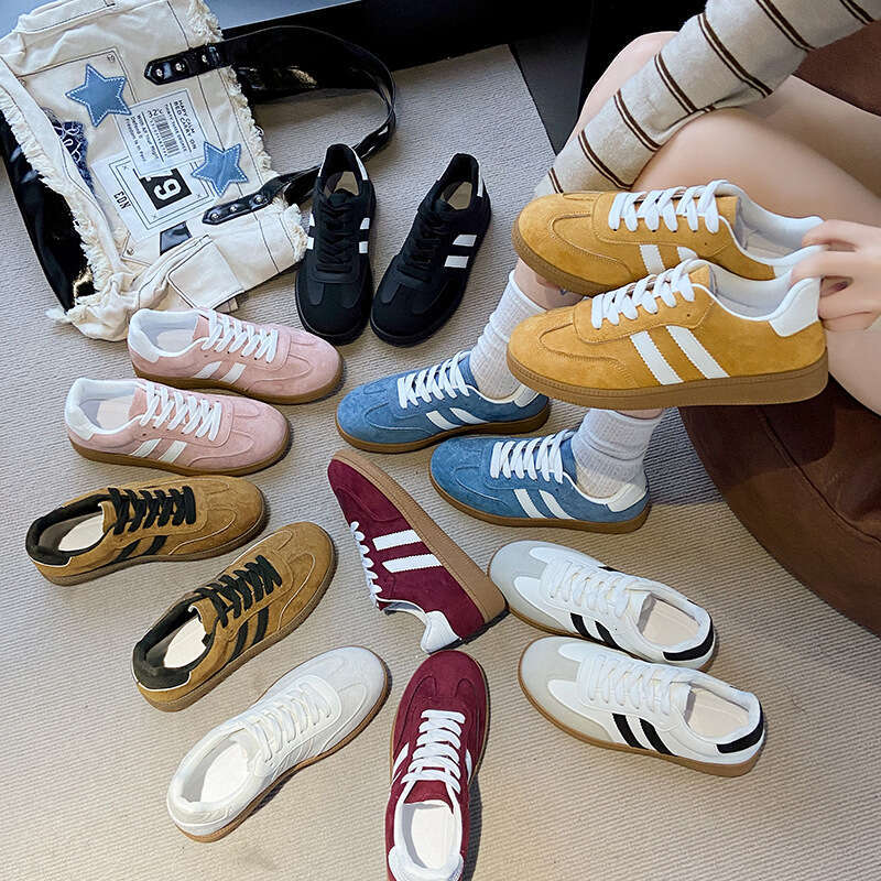 American Style Low-Top Sneakers Women, Versatile Classic Solid Color, Ins Style, Height-Increasing Thick Sole, Comfortable for Students and Commuting