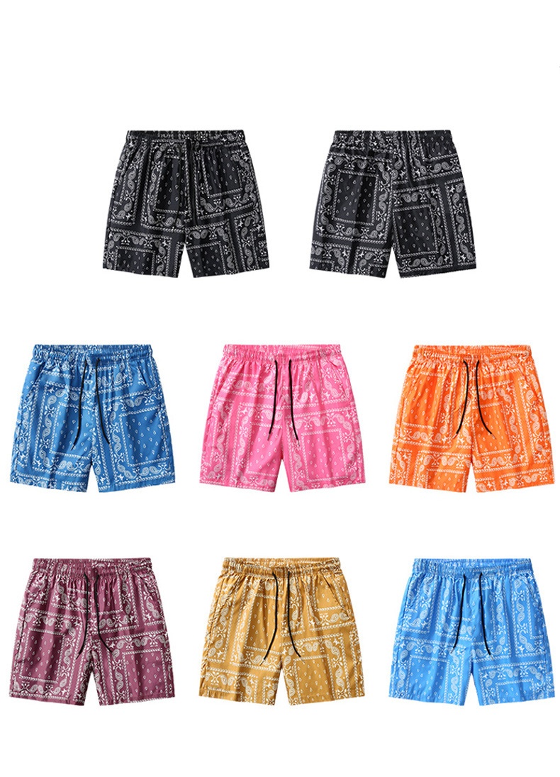 Luxurious Design Men's Shorts Paisley Fashion Beach Swim For Men 3D Print Quick Drying Drawstring Board Simple Square Plaid Surf Trunks