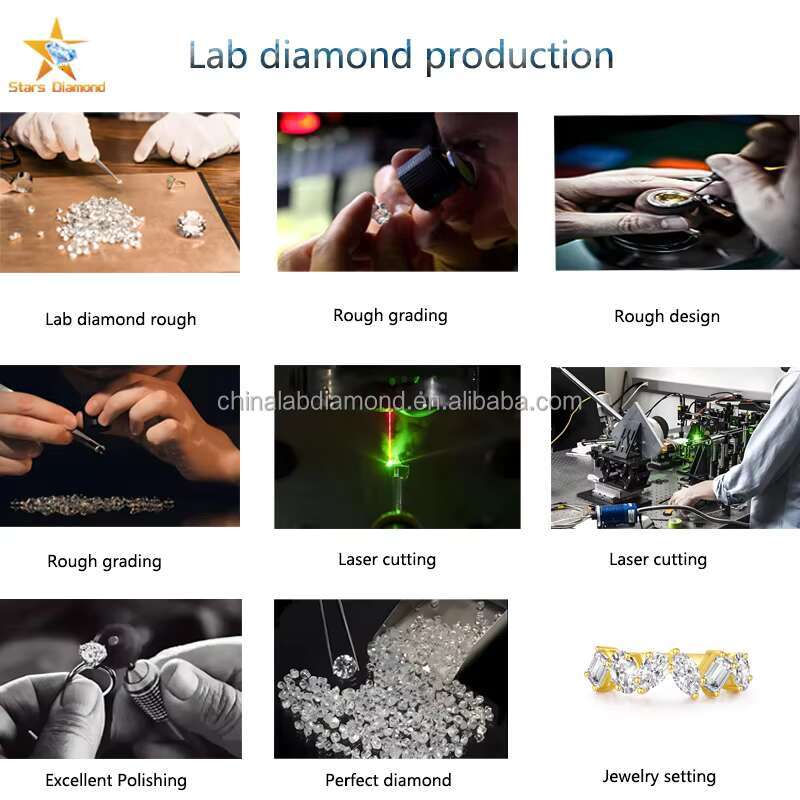 Starsdiamond Synthetic Lab Diamond Igi Gia 0.5- 3 Carat D E Color VS VVS Hpht Cvd Loose Diamond Lab Grown Diamond