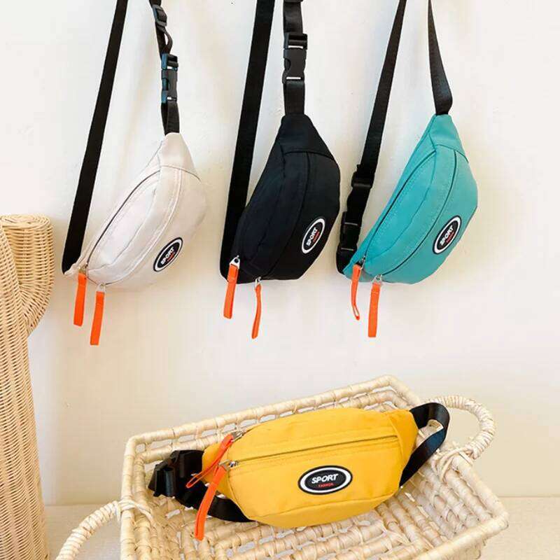 Cute Children Waist High Quality Canvas Belt Bags Designer Crossbody Chest Bag Female Solid Fanny Pack Hip Purse