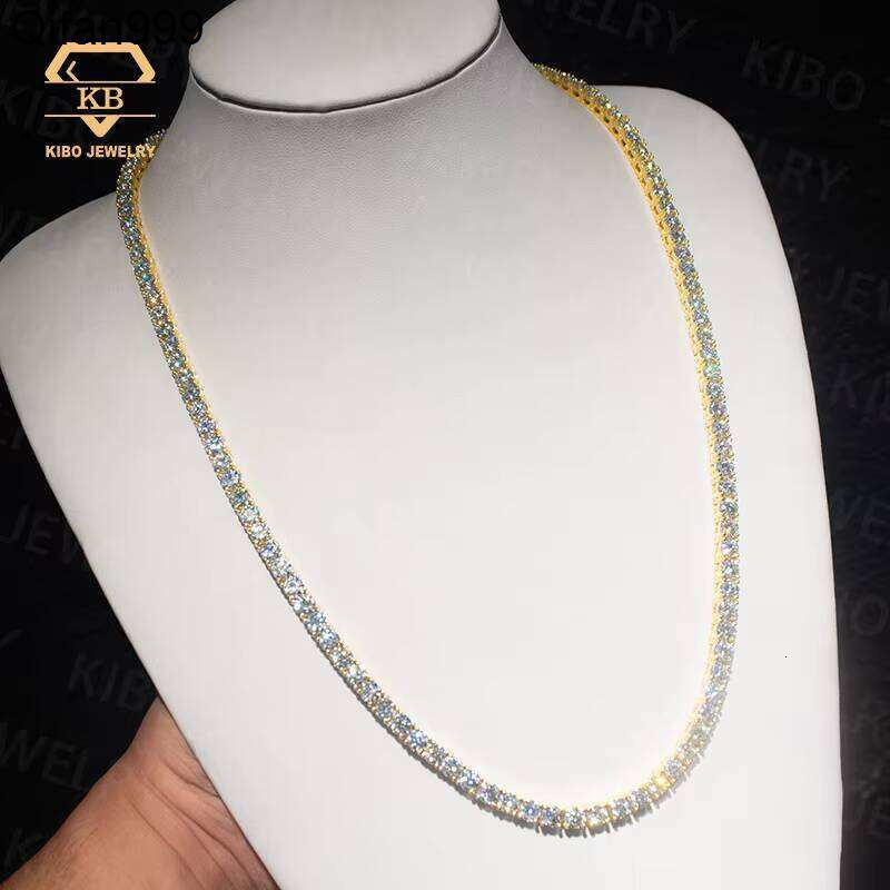 Tester Iced Out Tennis Chain Necklace Passes Sier 2Mm-6.5Mm VVS Silicon 3Mm-5Mm Sizes Available
