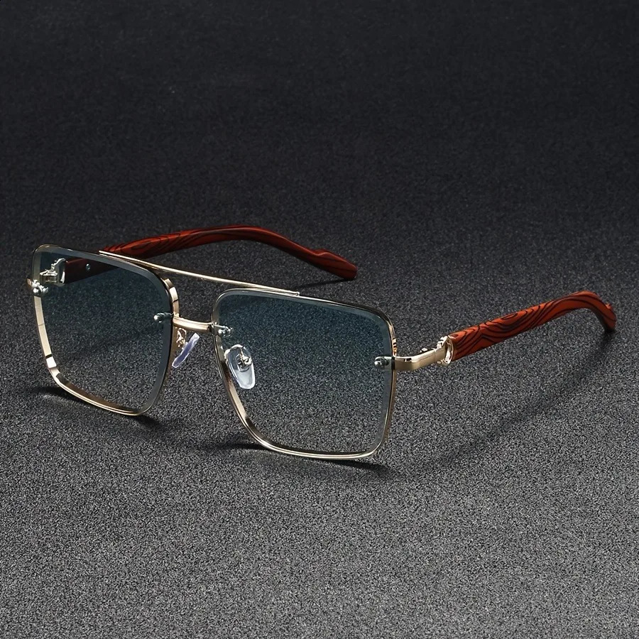 y Square Sunglasses For Men Wooden Vintage ner Fashion Glasses Women Vacation Men 250707