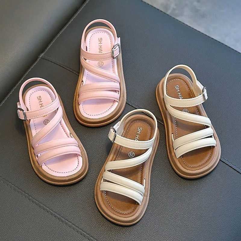 Elegant Baby Girls Sandals Summer New Casual Children Sandals Girls Flat Shoes Fashion Casual Non-Slip Kids Student Beach Shoes z250708789Y