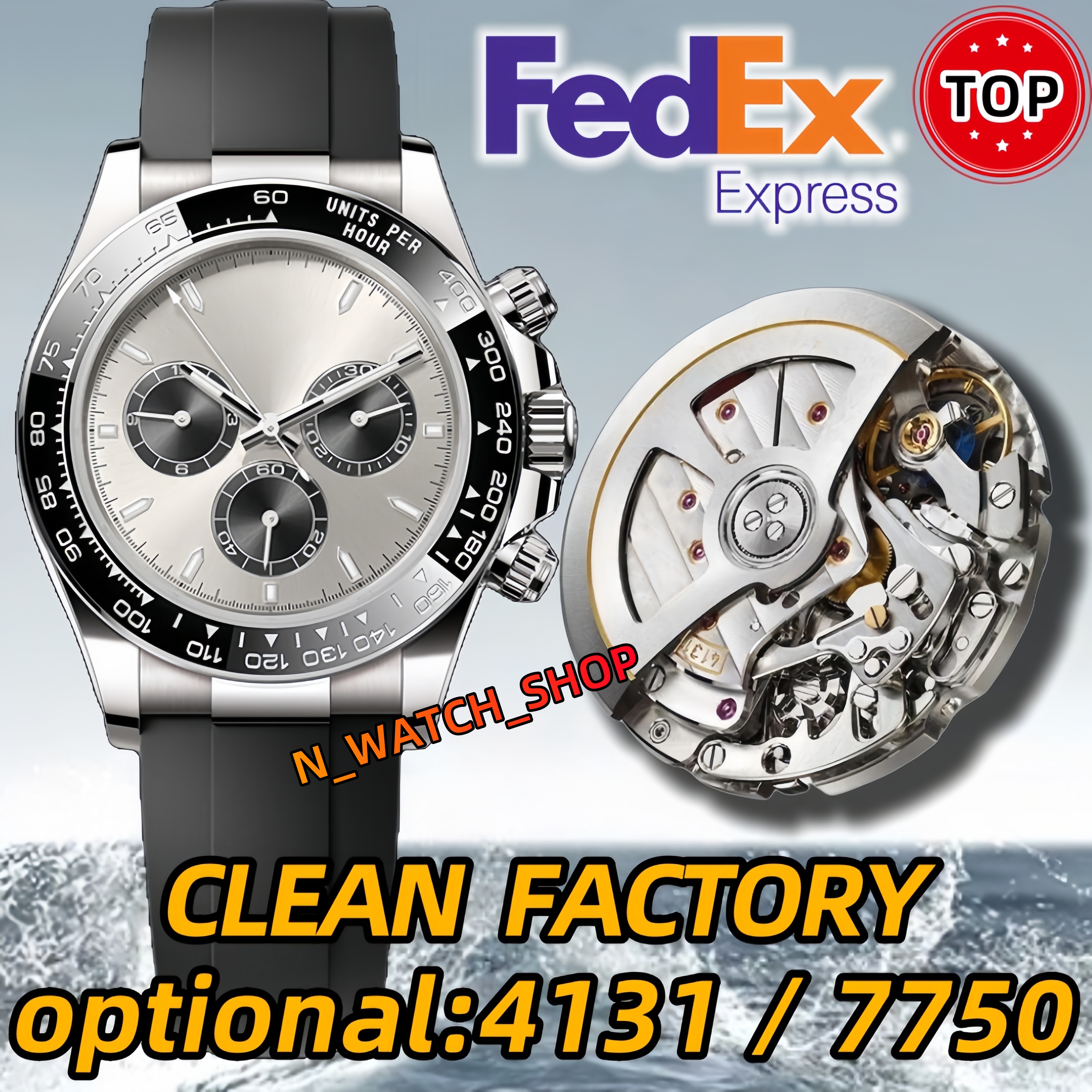 Mens Watch CLean factory Luxury Designer Watches Men High Quality Watches 40MM Automatic Mechanical Cal.4131 Movement Ceramic Bezel Sapphire Diving 100M Watch With