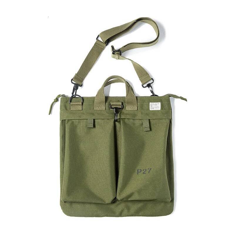 U.S. Military Jumbo Helmet Handbag Men Vintage Jet fighter pilot Nylon backpack Waterproof Laptop Crossbody Bag high-quality