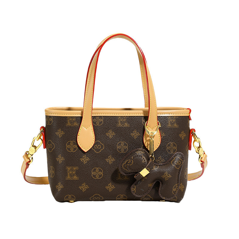 Designer High-End Handheld Basket for Women 2025 New Printed Bucket Shoulder Crossbody Light Luxury Women's Bag