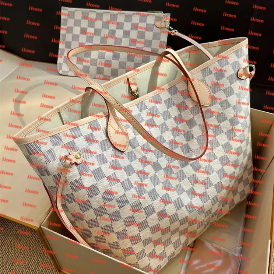 Designer Tote Bag Large Handbags With Wallet Purse Fashion Leather Brown Lattice Shoulder Bags High Quality Luxury Classic Flower Checked Shoulder Bag 1