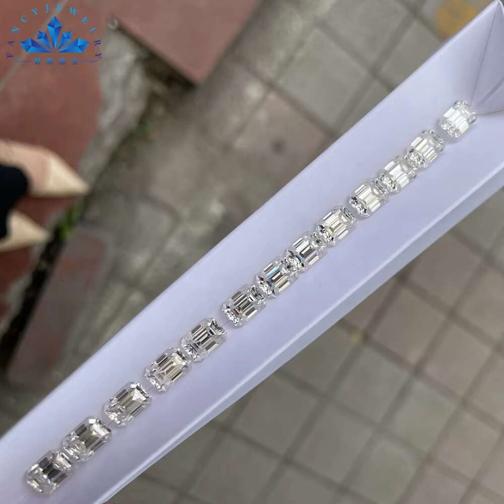 Lab Grown Diamond DEF White VVS Fancy Moissanite 1ct-3ct-5ct Emerald Cut Colorless Loose Synthetic GRA Moissanite Gemstone