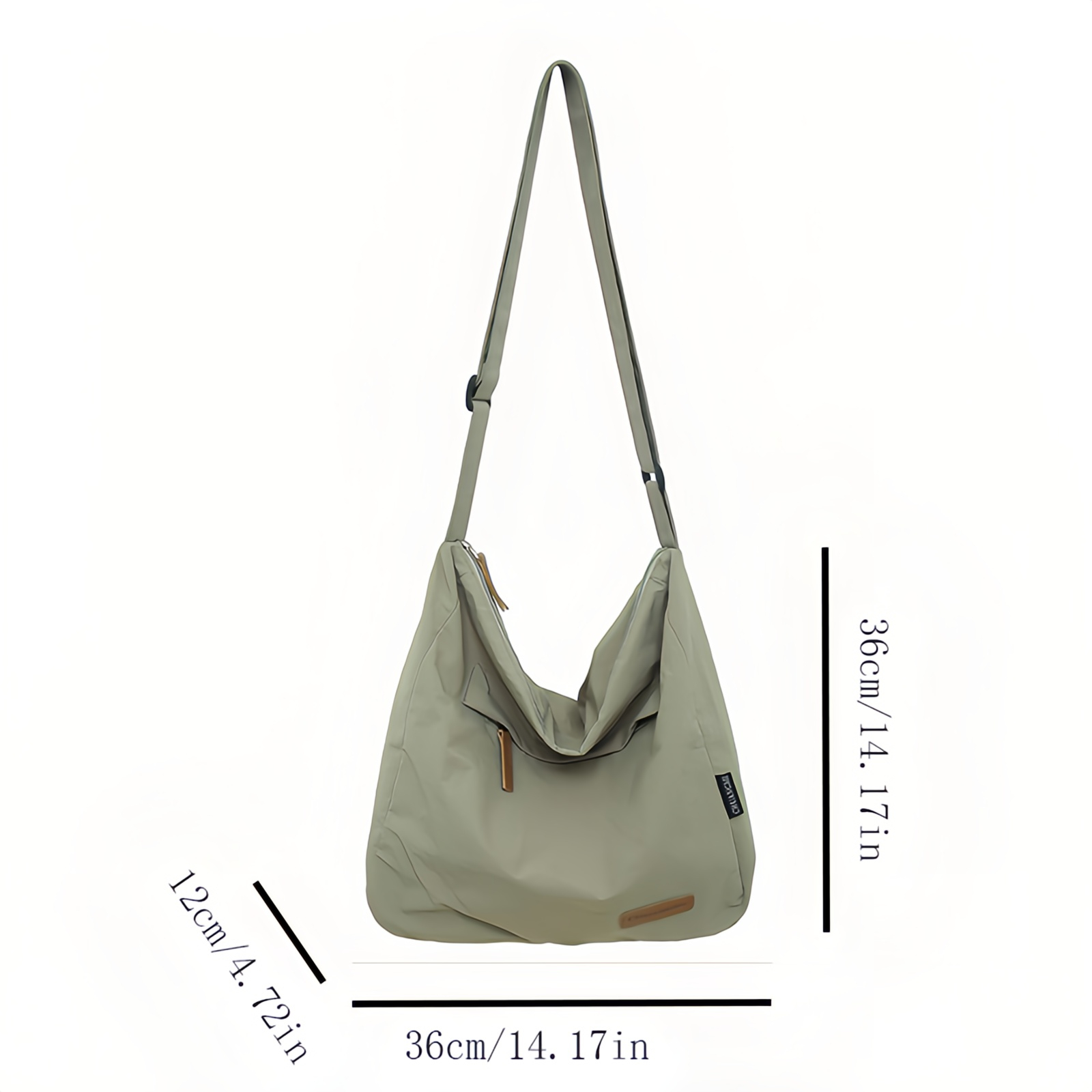 Men's Messenger Bag - Lightweight high-capacity crossbody bag with adjustable shoulder strap for college campuses, everyday-tan