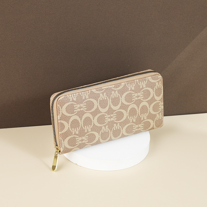 Designer Long Wallet 2025 New Korean Style Zipper Clutch Multi-Card Slot Large Capacity Printed Phone Women's Light Luxury Bag