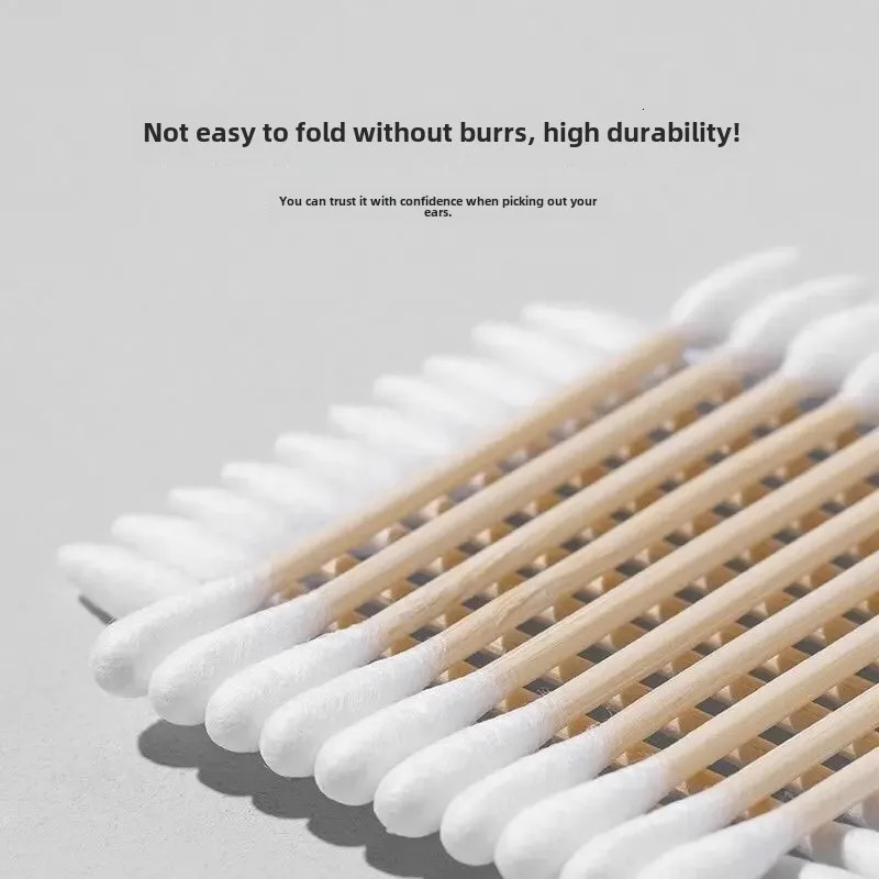 Wholesale Disposable Double-Ended Cotton Swabs Cosmetic Use Pointed End Sanitary Wooden Cotton Sticks Boxed Bagged Cotton Q Tips 250630